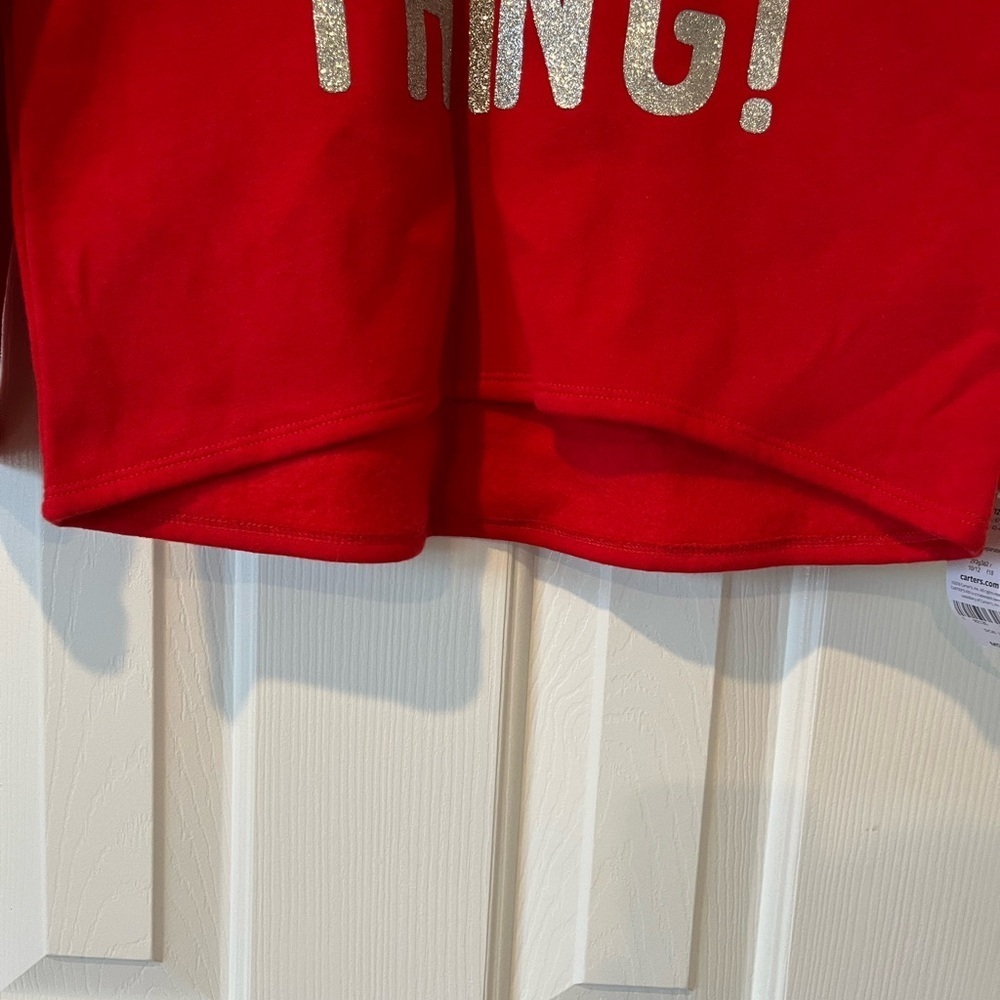Carters size 10/12 Holiday Sweatshirt, NWT - Picture 6 of 8